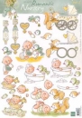 3D Schneidebogen Eline's Romantic Nursery, Baby, Kinderwagen, Bad